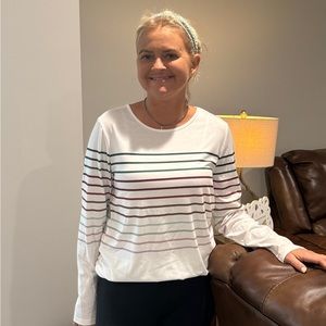 Striped long sleeve tee